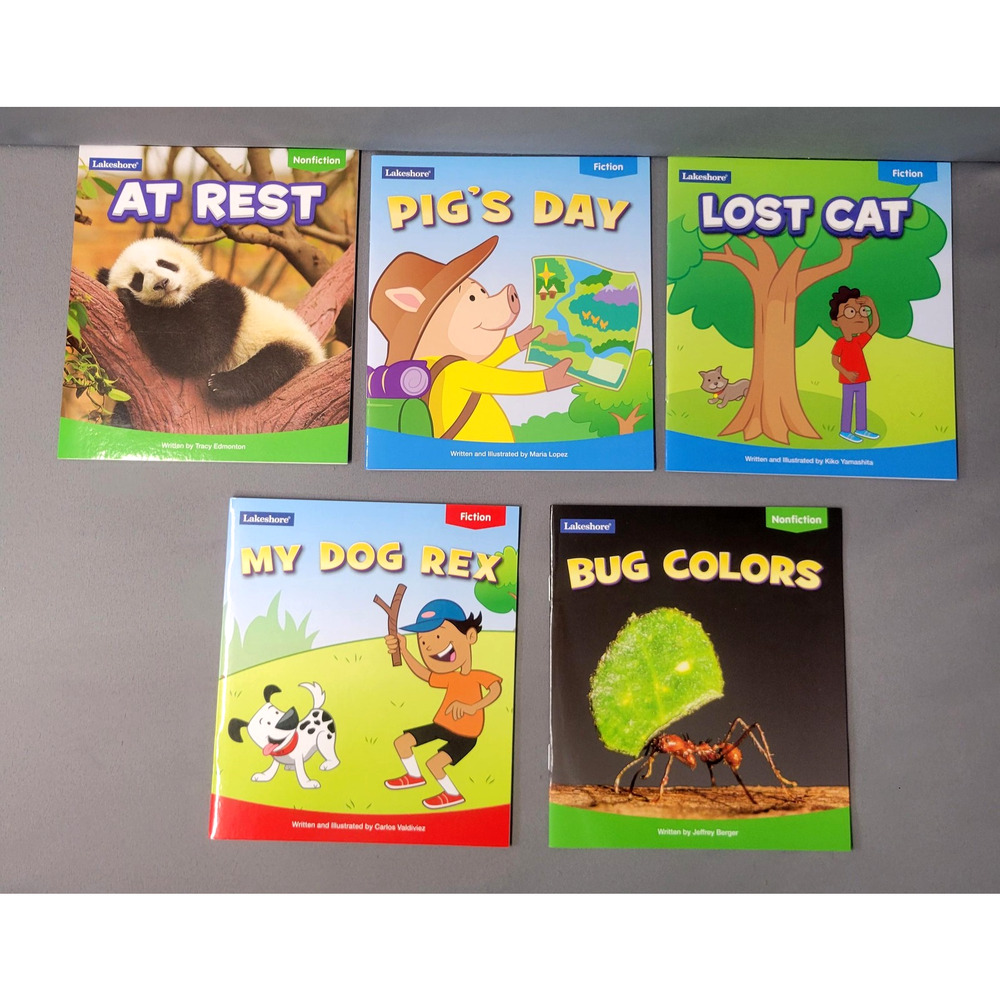 LAKESHORE Small-Group Guided Reading Books Set of 5 Leveled Early Readers K-1